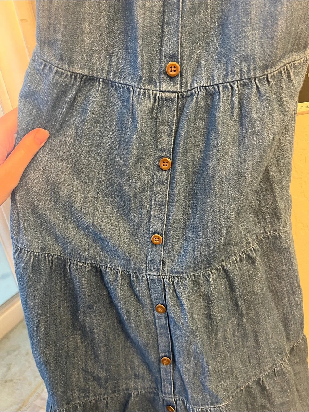 Old Navy Denim Blue Button-Front Girls' Sundress
